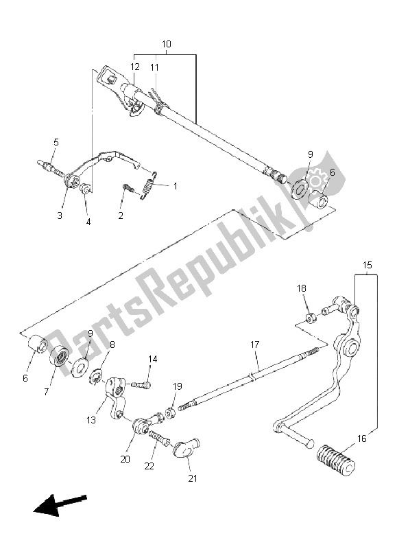 Tutte le parti per il Albero Del Cambio del Yamaha FZ8 N 800 2011