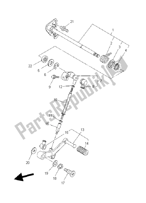 Todas las partes para Eje De Cambio de Yamaha TDM 900A 2008