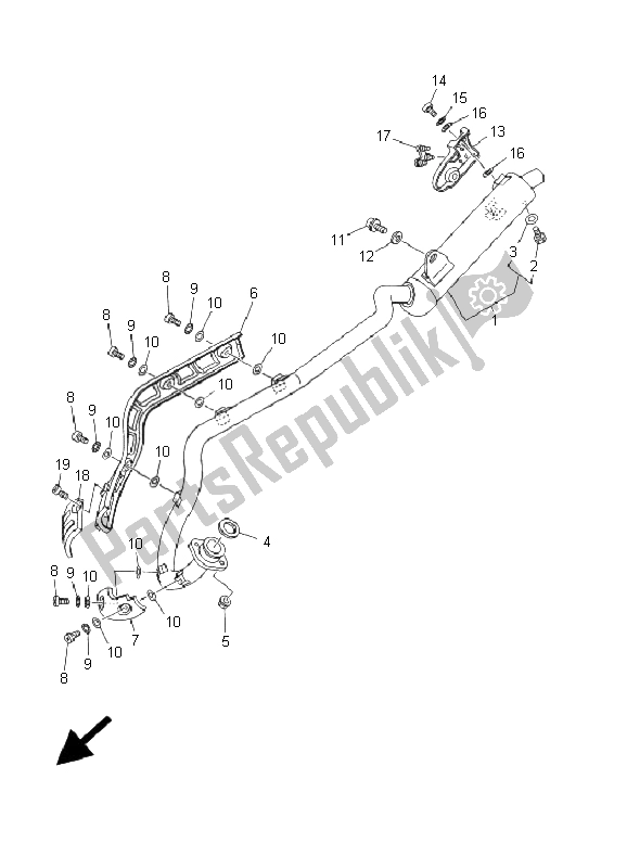 All parts for the Exhaust of the Yamaha TT R 90 M 2000