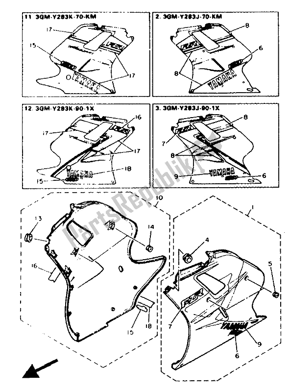 Wszystkie części do Os? Ona 2 Yamaha FZR 1000 1991