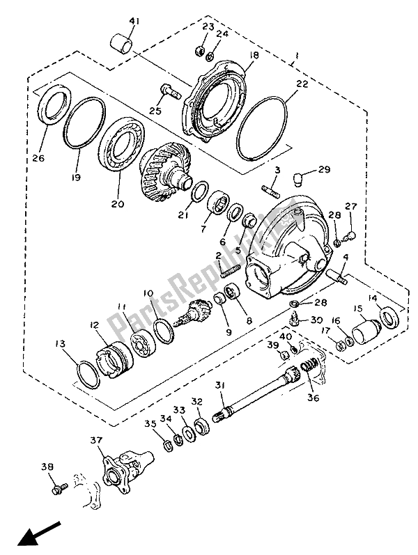 Toutes les pièces pour le Arbre De Transmission du Yamaha XJ 900 1990