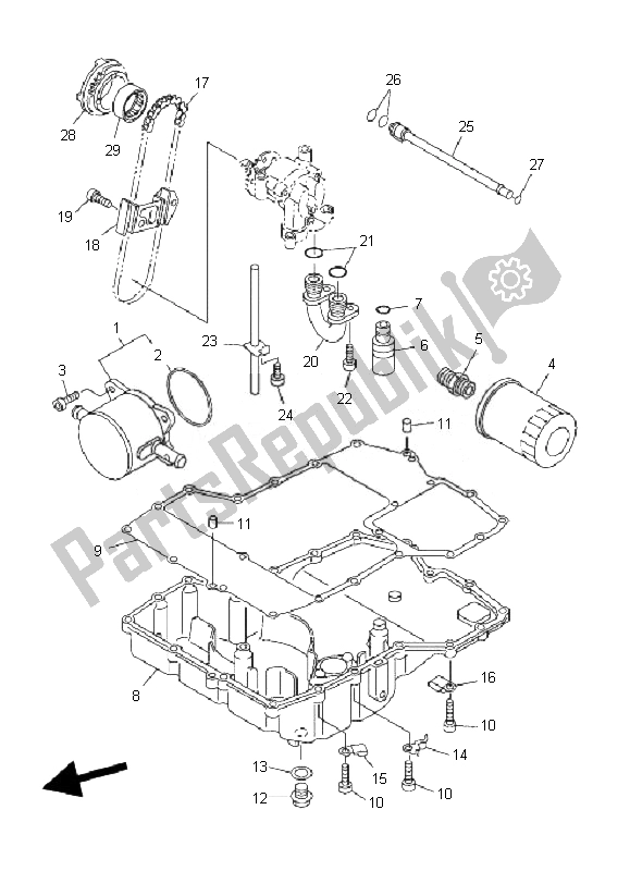 All parts for the Oil Cooler of the Yamaha FJR 1300A 2007