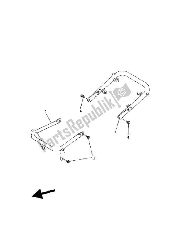 All parts for the Guard of the Yamaha YFM 125 Breeze 2001