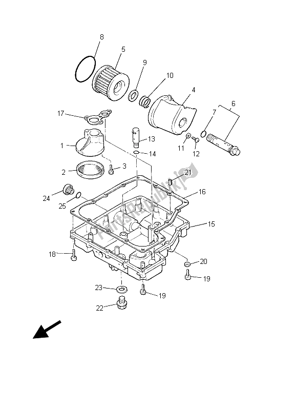 Tutte le parti per il Filtro Olio del Yamaha XJR 1300 2003