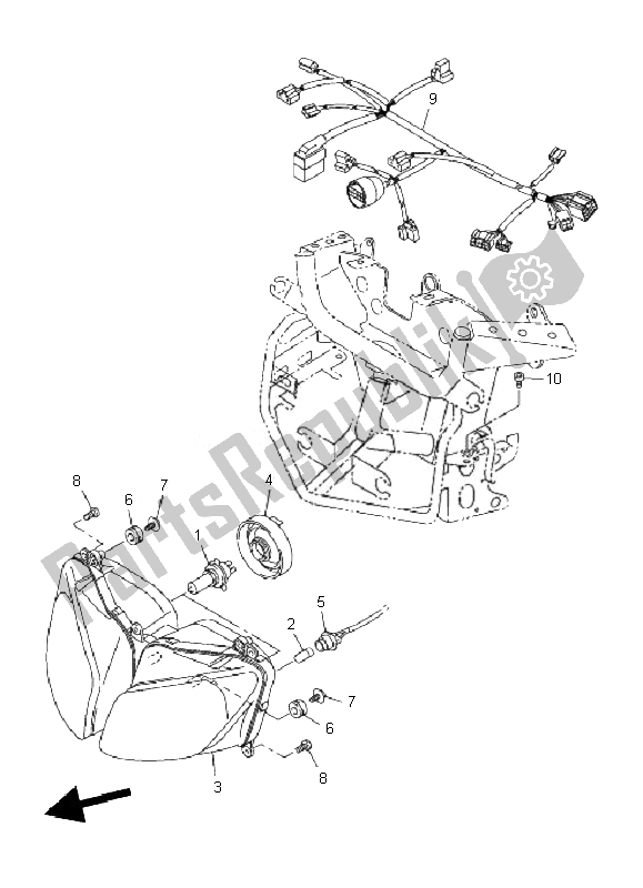 Tutte le parti per il Faro del Yamaha FZ1 SA Fazer 1000 2010