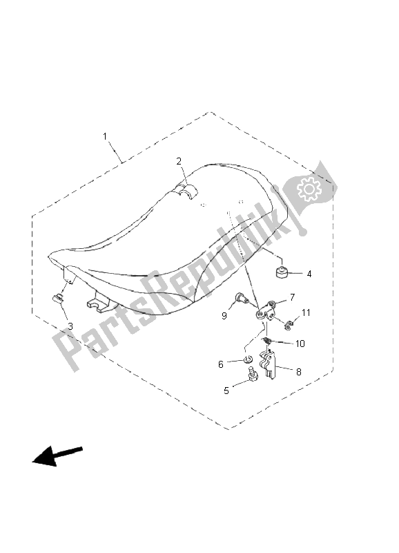 Todas las partes para Asiento de Yamaha YFM 80R 2002