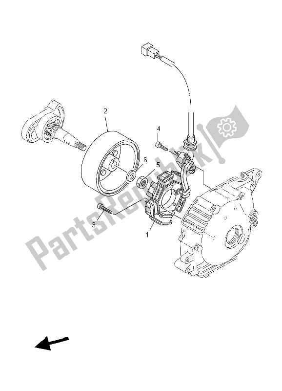 Alle onderdelen voor de Generator van de Yamaha TT R 90 2006