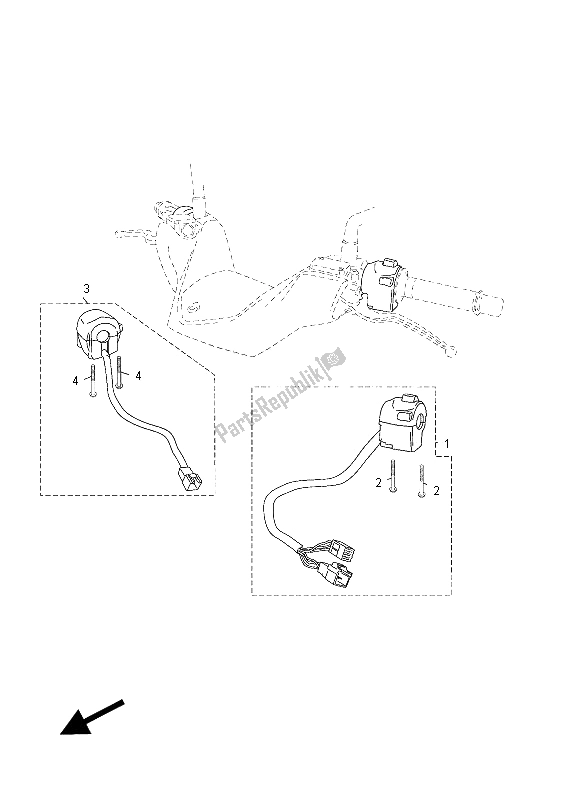 Tutte le parti per il Impugnatura Interruttore E Leva del Yamaha YP 125R X MAX 2012