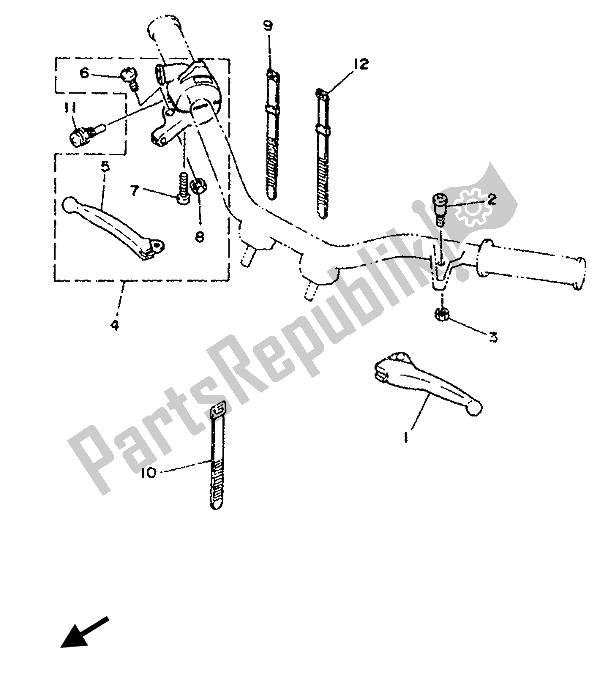 Todas las partes para Interruptor De Palanca Y Palanca de Yamaha PW 50 1994