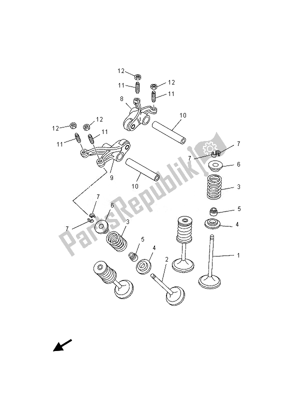 Tutte le parti per il Valvola del Yamaha YFM 550 FGD Grizzly 4X4 2013