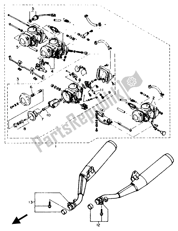 Tutte le parti per il Alternato (motore) del Yamaha XJ 600N 1994