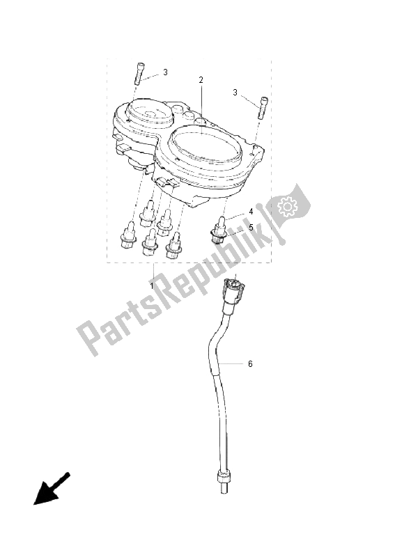 All parts for the Meter of the Yamaha YQ 50R Aerox 2008