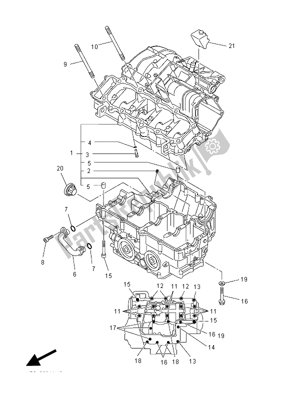 Tutte le parti per il Carter del Yamaha FZ1 NA 1000 2012