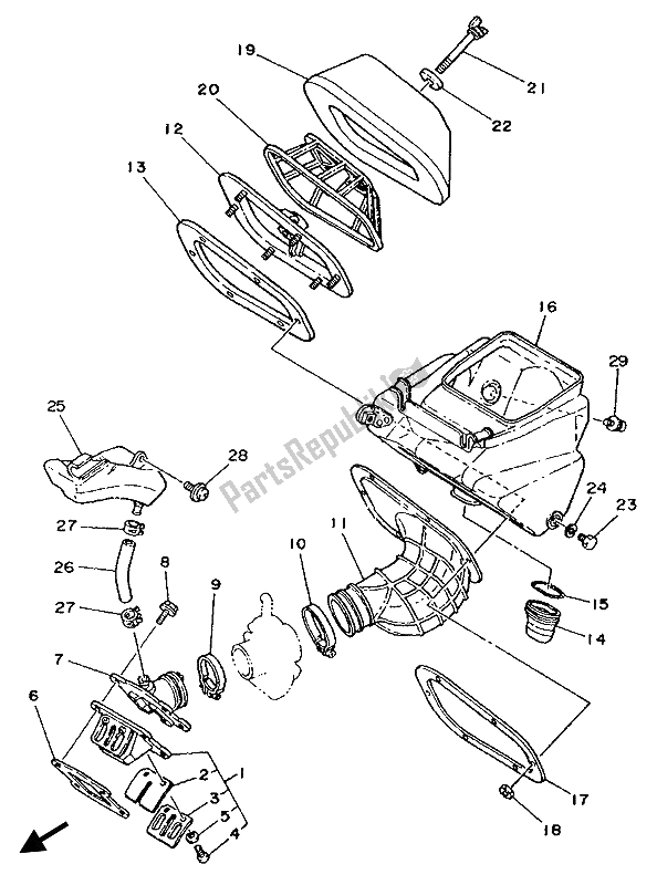 Tutte le parti per il Presa del Yamaha YZ 80 LC 1991