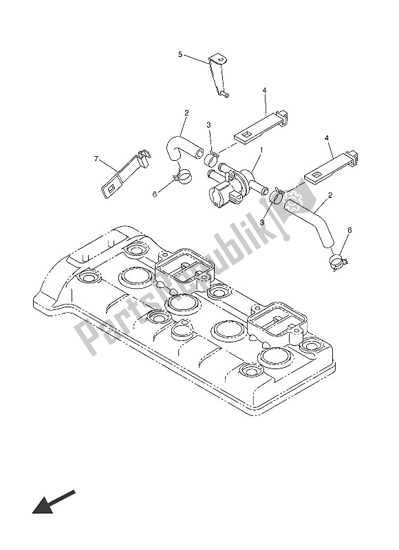 All parts for the Air Induction System of the Yamaha YZF R6 600 2016