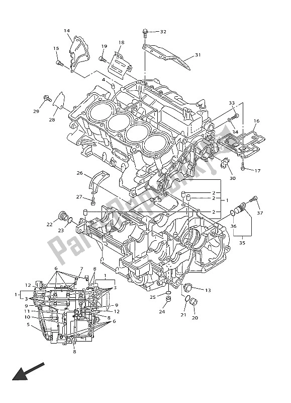 Wszystkie części do Korbowód Yamaha FJR 1300 PA 2016