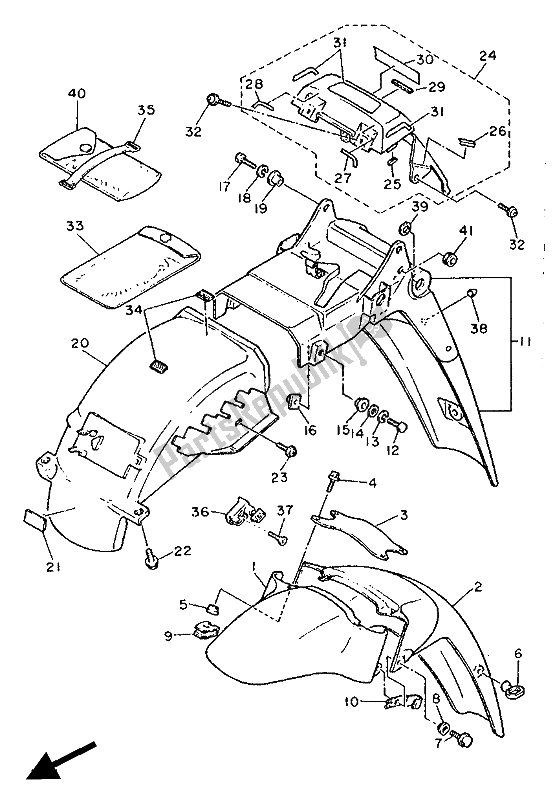 Toutes les pièces pour le Aile du Yamaha FZ 750R 1988