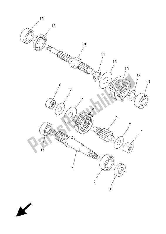 All parts for the Transmission of the Yamaha YP 250R X MAX Black 2009