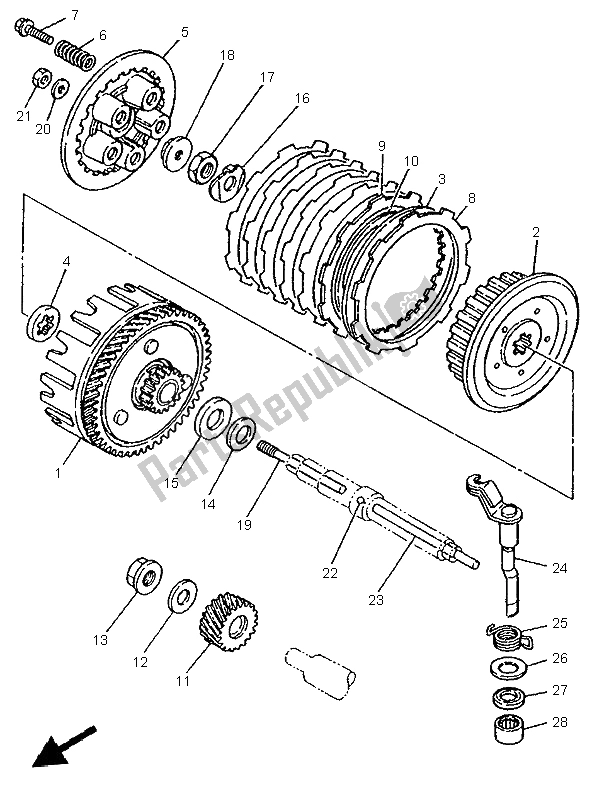 Tutte le parti per il Frizione del Yamaha DT 125R 1999