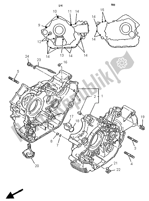 Wszystkie części do Korbowód Yamaha XV 1100 Virago 1996