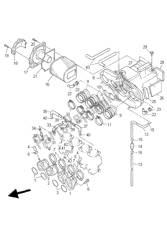 Wszystkie części do Wlot Yamaha XJR 1300 2004