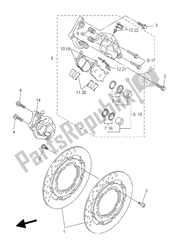 Tutte le parti per il Freno Anteriore del Yamaha MT 03 25 KW 660 2006