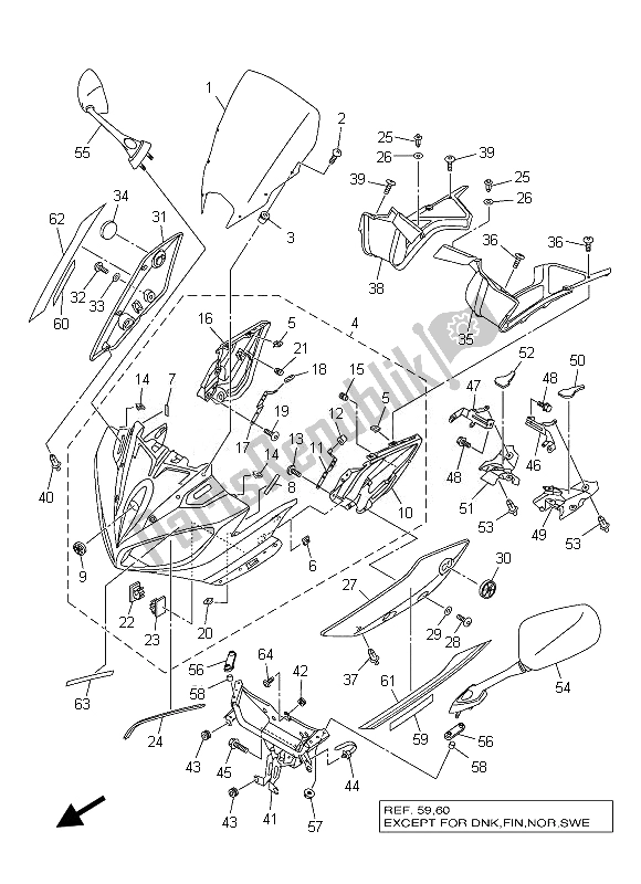 Todas las partes para Cubierta de Yamaha FZ8 S 800 2013