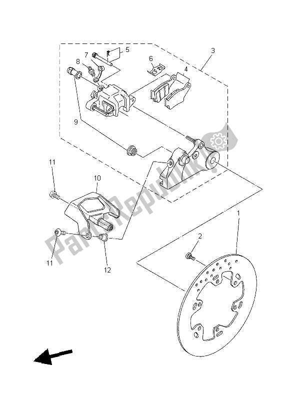 Tutte le parti per il Pinza Freno Posteriore del Yamaha XT 660R 2004