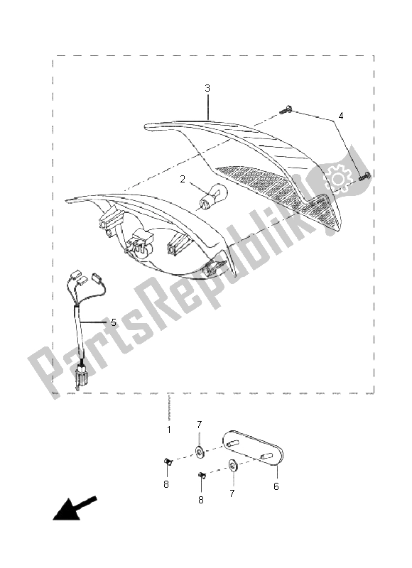 Toutes les pièces pour le Feu Arrière du Yamaha CW 50N BWS 2008