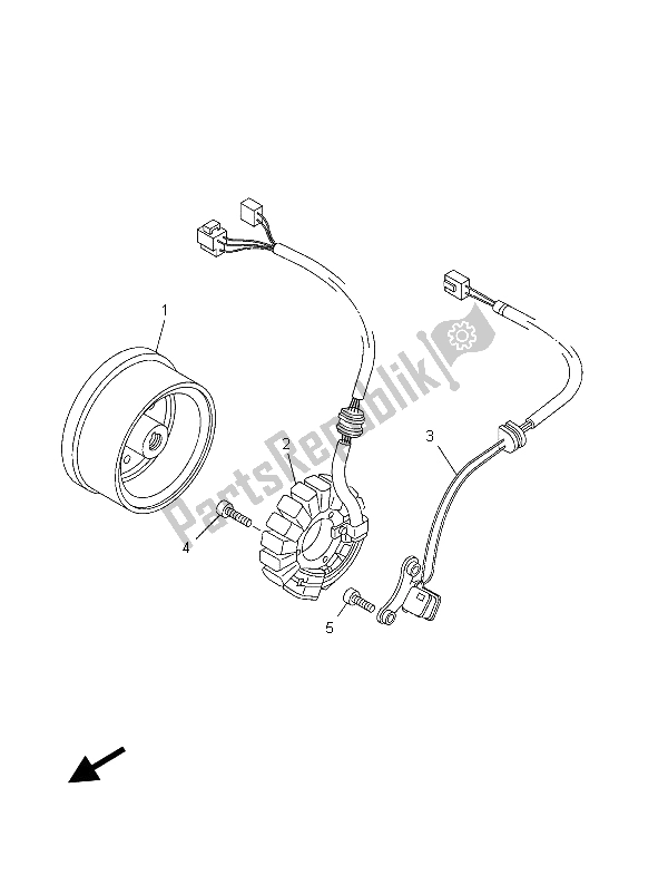Tutte le parti per il Generatore del Yamaha TW 125 2003