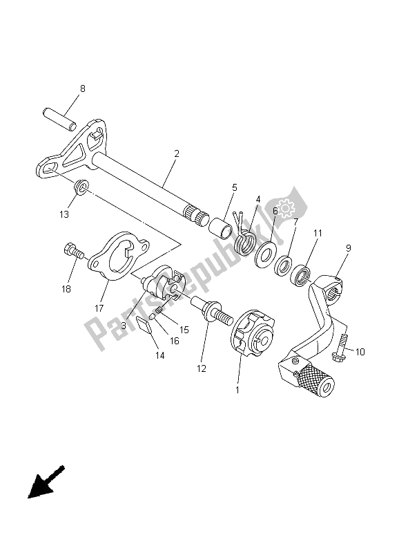 Toutes les pièces pour le Arbre De Changement du Yamaha YZ 125 2005