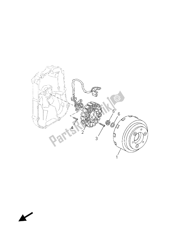 All parts for the Generator of the Yamaha YP 125R MBL2 2015