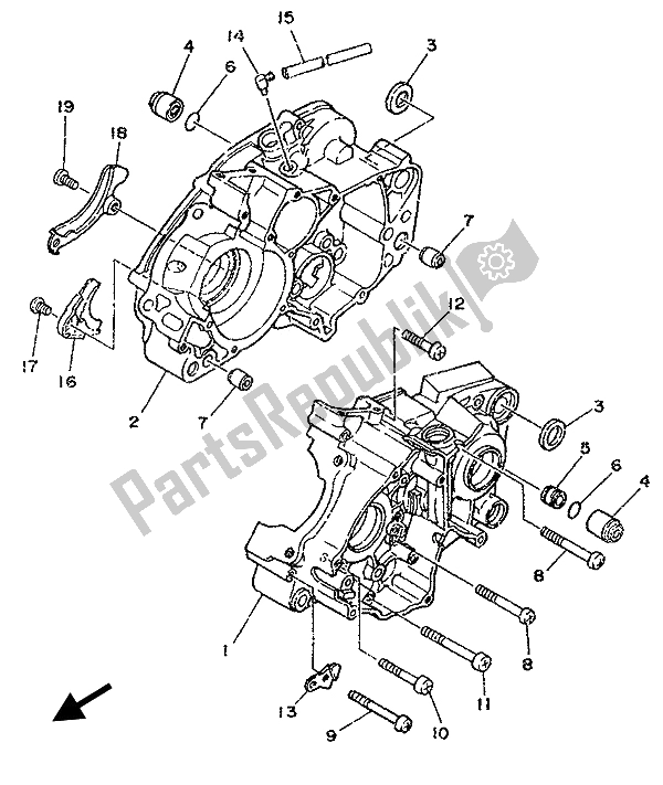 Tutte le parti per il Carter del Yamaha DT 125R 1992