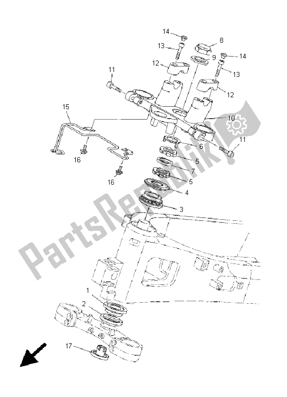 Tutte le parti per il Timone del Yamaha TDM 900 2005