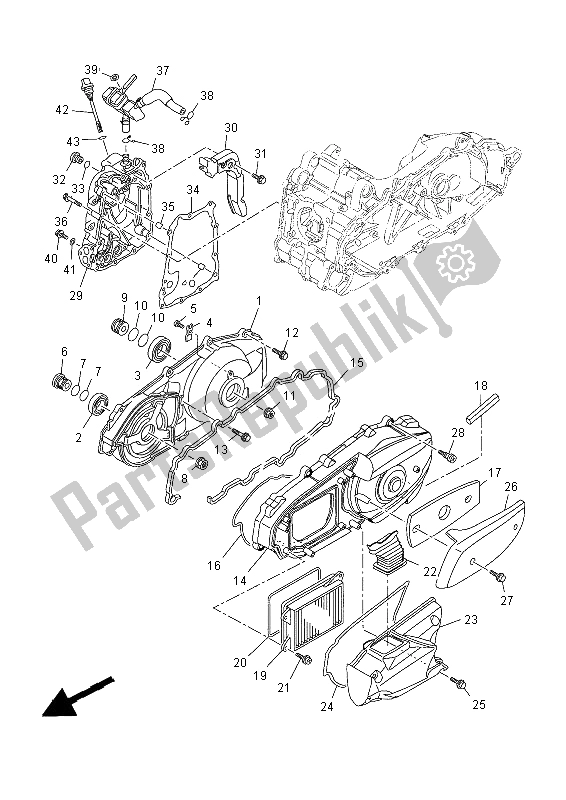 Todas las partes para Tapa Del Cárter 1 de Yamaha YP 400R 2014