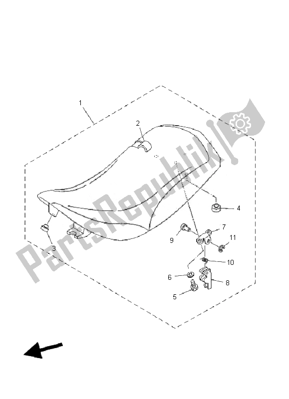 Tutte le parti per il Posto A Sedere del Yamaha YFM 80R 2007
