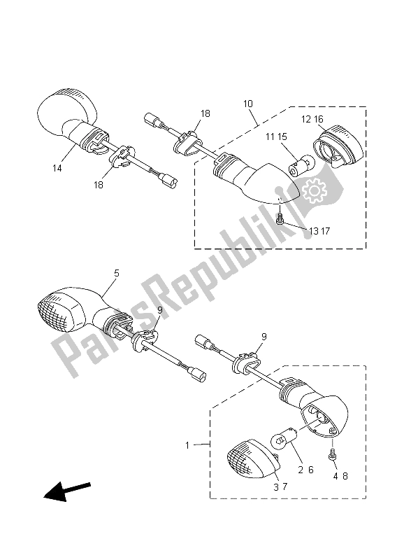 Tutte le parti per il Luce Lampeggiante del Yamaha TDM 900A 2006