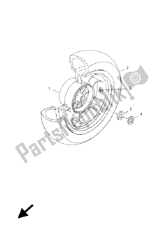 All parts for the Rear Wheel of the Yamaha YP 250R X MAX 2006