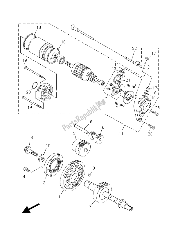 Tutte le parti per il Antipasto del Yamaha XV 1900A 2012