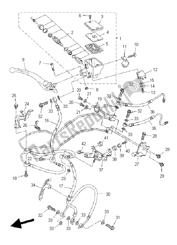 Tutte le parti per il Pompa Freno Anteriore del Yamaha FZ8 NA 800 2011