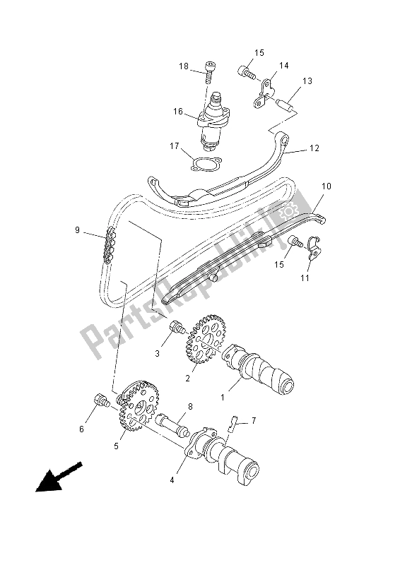 All parts for the Camshaft & Chain of the Yamaha YP 400 RA 2015