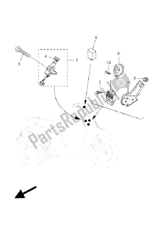 Tutte le parti per il Elettrico 1 del Yamaha CW 50 2011