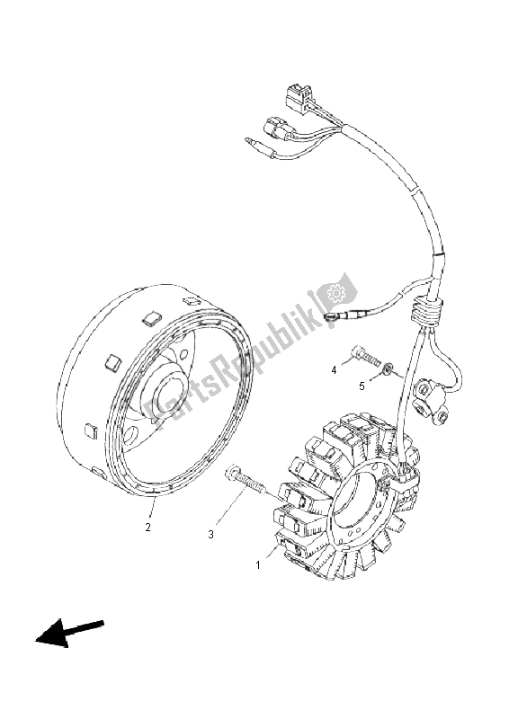 All parts for the Generator of the Yamaha XT 660Z Tenere 2011