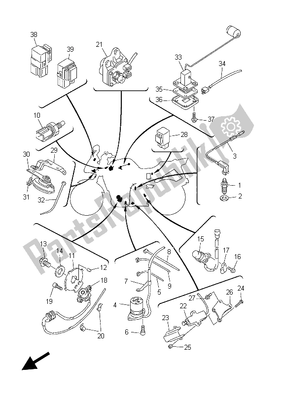 All parts for the Electrical 2 of the Yamaha FZS 1000 S Fazer 2003