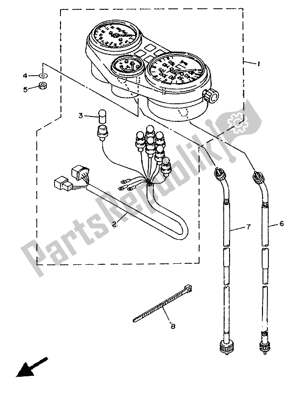 Tutte le parti per il Metro del Yamaha TDR 125 1993