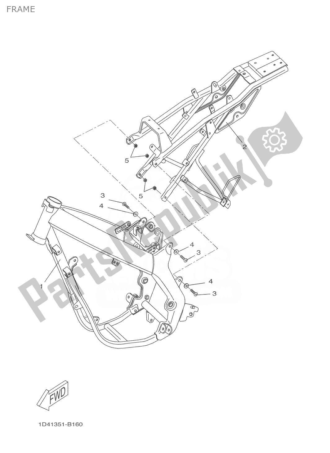 Todas as partes de Quadro, Armação do Yamaha DT 50 2006