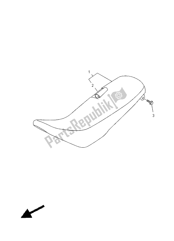 Alle onderdelen voor de Stoel van de Yamaha TT R 125 SW LW 2012