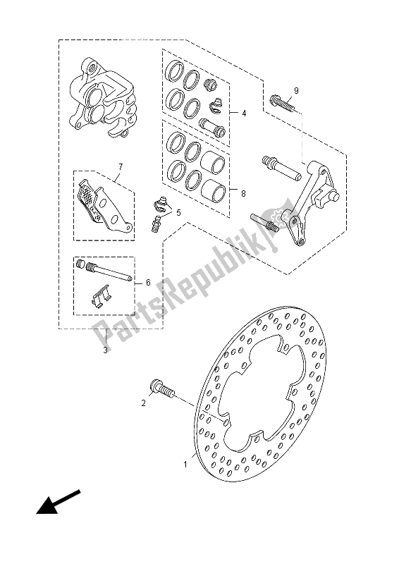 Todas las partes para Pinza De Freno Delantero de Yamaha YP 250 RA X MAX 2012