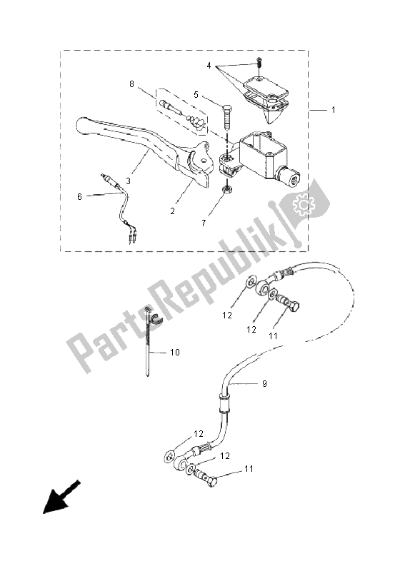 Tutte le parti per il Pompa Freno Anteriore del Yamaha YQ 50L Aerox Replica 2005