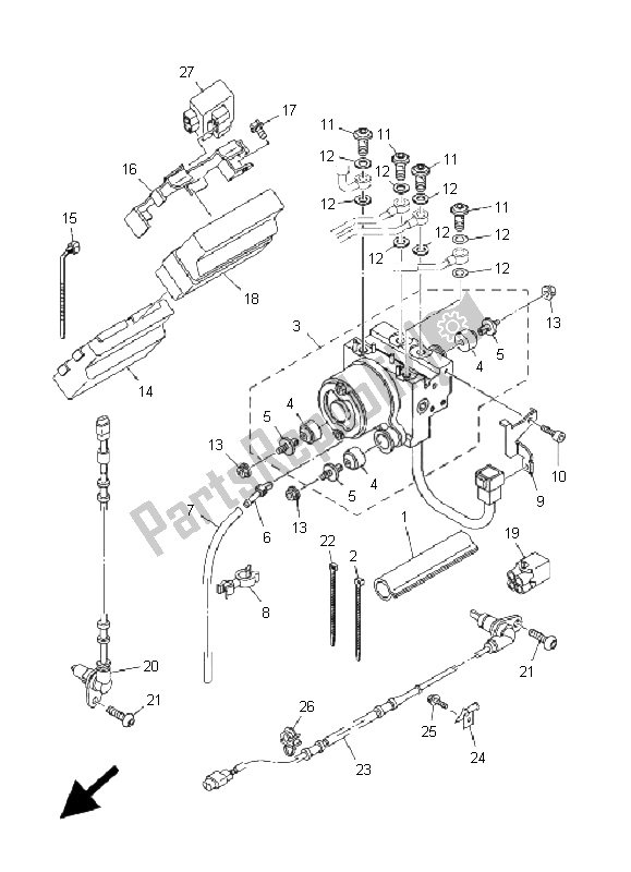 Tutte le parti per il Elettrico 3 del Yamaha XP 500A T MAX 2005